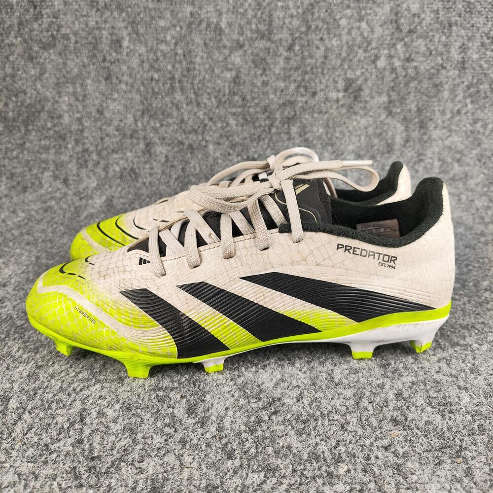 Adidas Predator Soccer Cleats Shoes Mens Size 5.5 White Yellow FG Studs